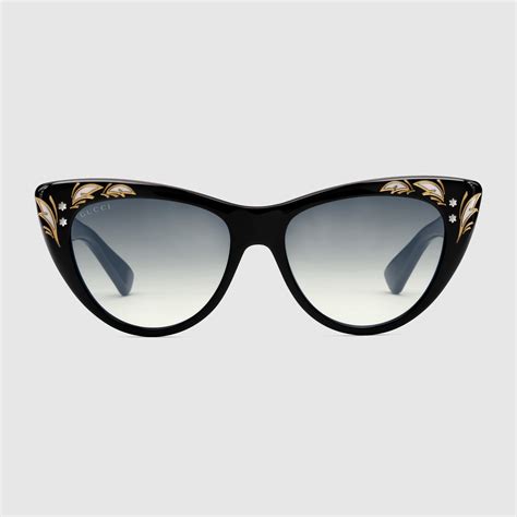 gucci cat-eye frame sunglasses|cat eye gucci sunglasses women's.